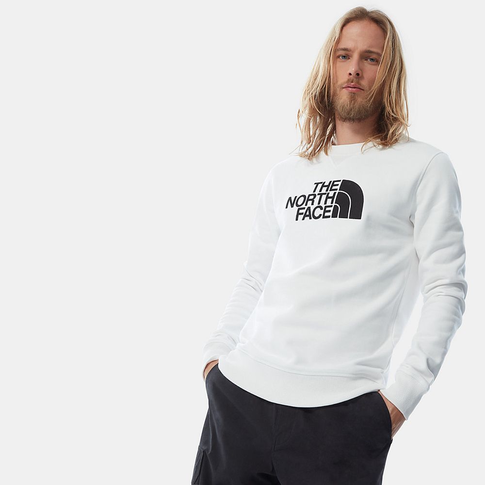 The North Face Sweater Mens Australia - The North Face Drew Peak White / Black (TVJ-708491)